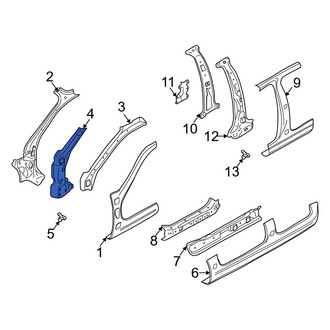 Mazda OE - Left Lower Body A-Pillar Reinforcement