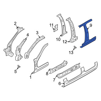 Mazda OE - Center Right Body B-Pillar and Rocker Panel
