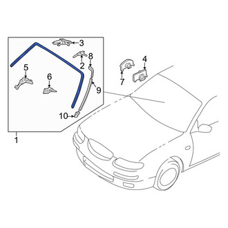 Mazda OE - Front Windshield Molding