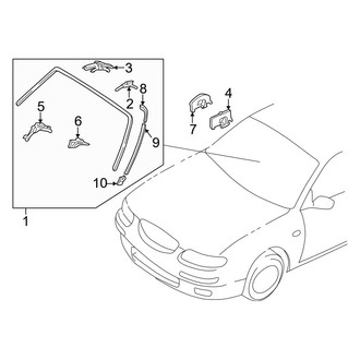 Mazda OE - Windshield - Reveal Moldings