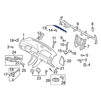Mazda OE - Left Dashboard Air Vent Trim