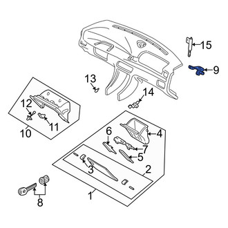 Mazda OE - Front Glove Box Door Striker