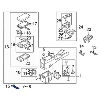 Mazda OE - Rear Lower Console Bracket