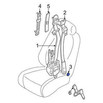 Mazda OE - Front Seat Belt Anchor Plate Cover