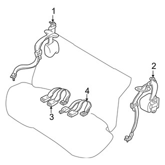 Mazda OE - Restraint Systems - Rear Seat Belts