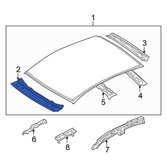 Mazda OE - Front Roof Header Panel