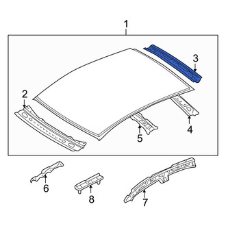Mazda OE - Rear Upper Roof Header Panel