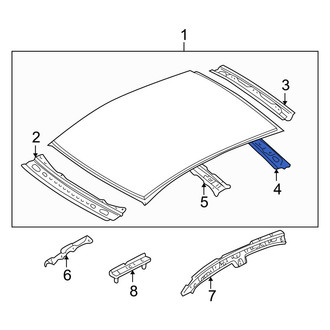Mazda OE - Rear Lower Roof Header Panel