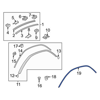 Mazda OE - Left Roof Drip Molding Bracket