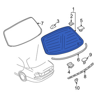 Mazda OE - Rear Back Glass