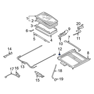 Mazda OE - Front Left Sunroof Guide Jaw