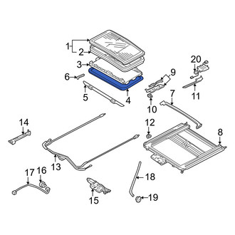 Mazda OE - Lower Sunroof Seal