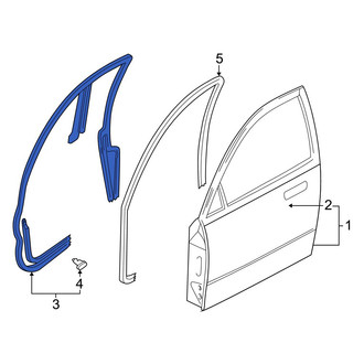 Mazda OE - Front Left Inner Door Seal
