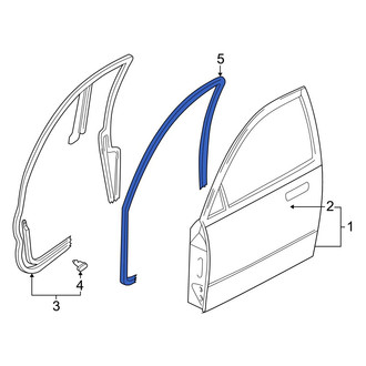 Mazda OE - Front Left Inner Door Seal