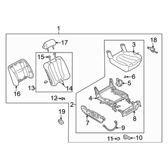Mazda OE - Seats & Tracks - Front Seat Components (Passenger Seat, Manual)