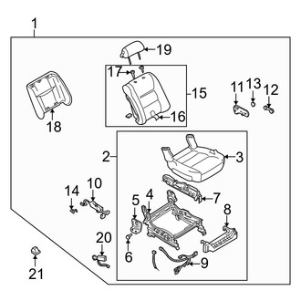Mazda OE - Seats & Tracks - Front Seat Components (Driver Seat)
