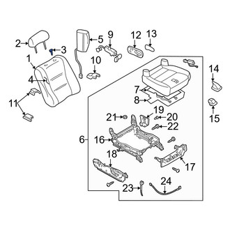 Mazda OE - Front Left Headrest Guide