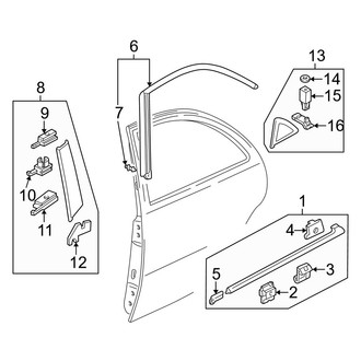 Mazda OE - Rear Door - Exterior Trim