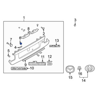 Mazda OE - Deck Lid Finish Panel Grommet