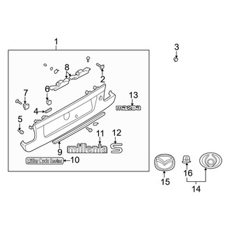 Mazda OE - Trunk Lid - Exterior Trim