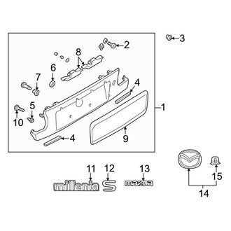 Mazda OE - Trunk Lid - Exterior Trim