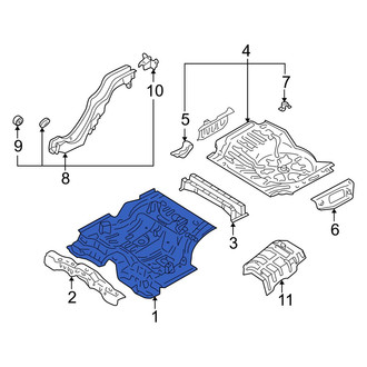 Mazda OE - Rear Center Floor Pan