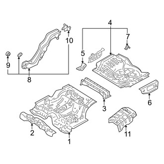 Mazda OE - Rear Body & Floor - Floor & Rails