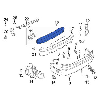 Mazda OE - Rear Bumper Cover Reinforcement Beam
