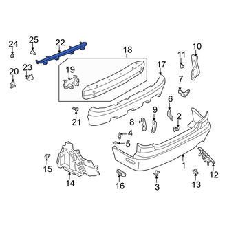 Mazda OE - Rear Bumper Cover Reinforcement