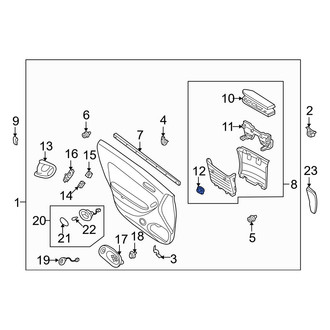 Mazda OE - Front Door Mirror Adjustment Knob