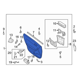 Mazda OE - Front Left Inner Door Interior Trim Panel