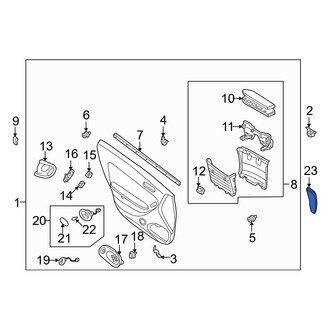 Mazda OE - Front Left Door Trim Molding