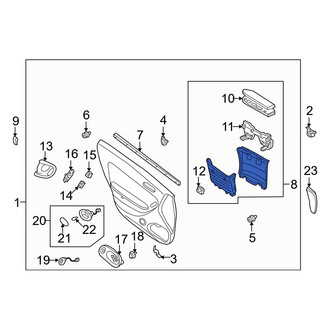 Mazda OE - Front Left Door Armrest