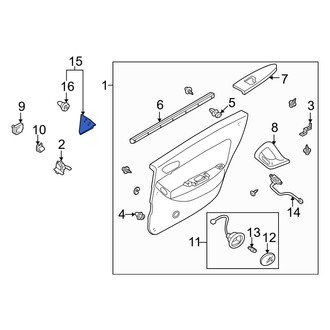 Mazda OE - Rear Left Door Window Molding