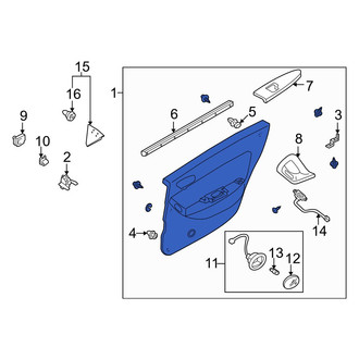 Mazda OE - Rear Left Inner Door Interior Trim Panel
