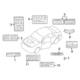 Mazda OE - Information Labels - Labels (USA Only)