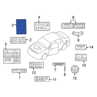 Mazda OE - A/C System Information Label