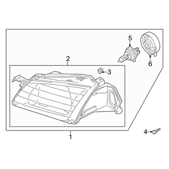 Mazda OE - Front Lamps - Headlamp Components (DX / ES / LX)