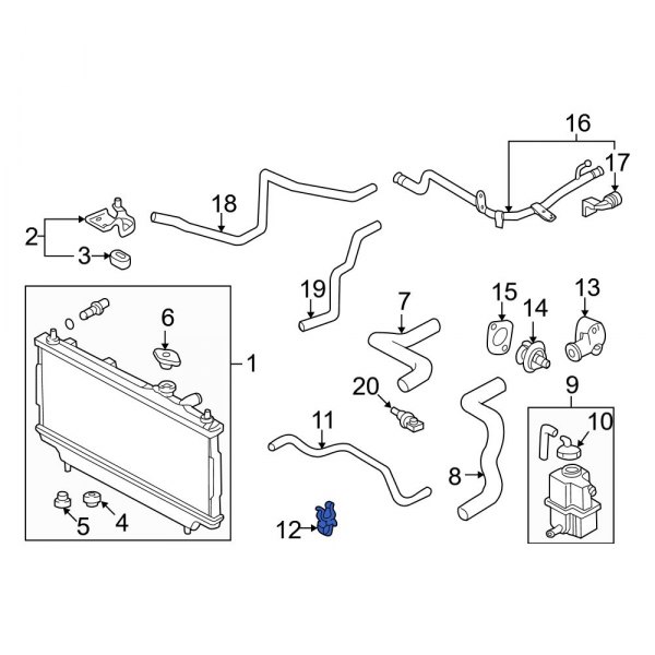 Engine Coolant Reservoir Hose Clip