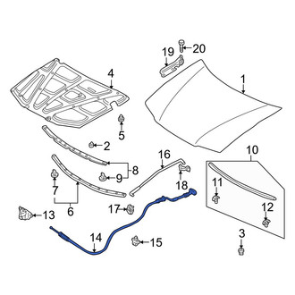 Mazda OE - Front Hood Release Cable
