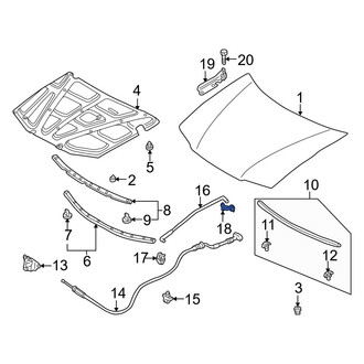 Mazda OE - Hood Prop Rod Clip