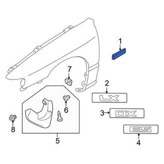 Mazda OE - Front Left Fender Molding