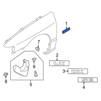 Mazda OE - Front Left Fender Molding