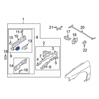 Mazda OE - Front Left Frame Side Member Reinforcement