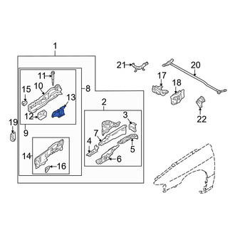 Mazda OE - Front Left Frame Side Member Reinforcement