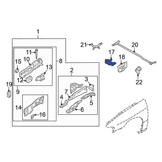 Mazda OE - Front Left Frame Side Member Reinforcement