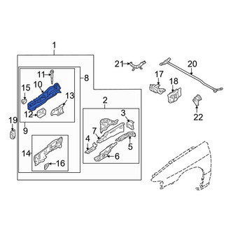 Mazda OE - Front Left Inner Frame Side Member