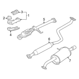 1999 Mazda Protege OEM Exhaust Parts | Systems, Tips — CARiD.com