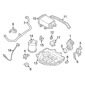 Mazda OE - Emission System - Emission Components (Except California), (1.6L)