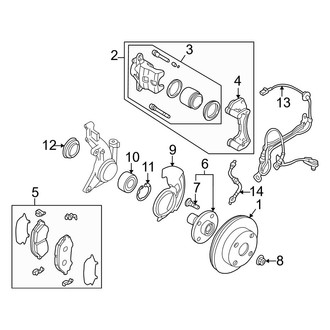 Mazda OE - Front Suspension - Brake Components